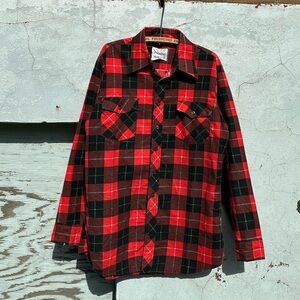 Vintage 70s sears wearmaster plaid shirt